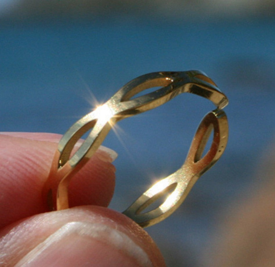 Dakota Gold Ring 18K gold plated lattice ring