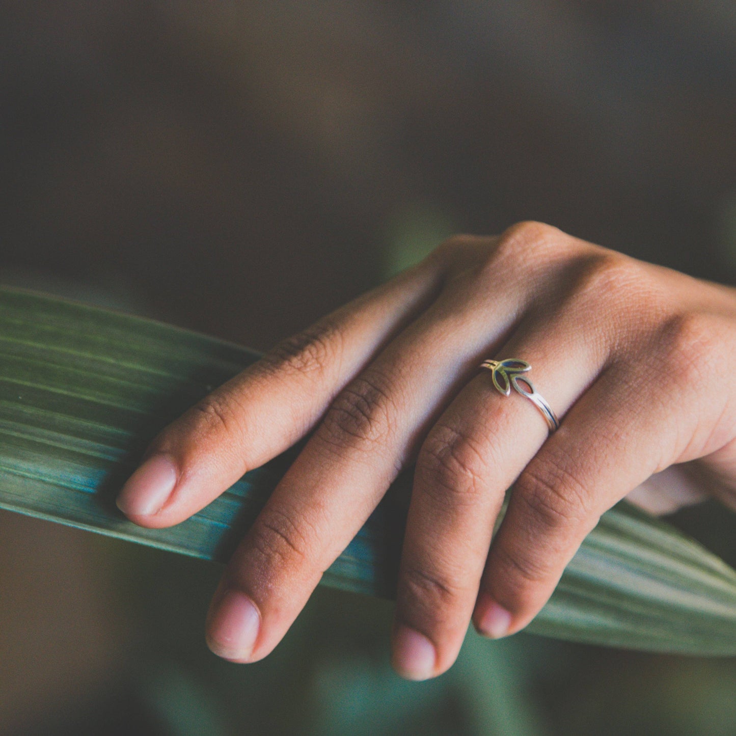Sterling Silver Olive Branch Ring