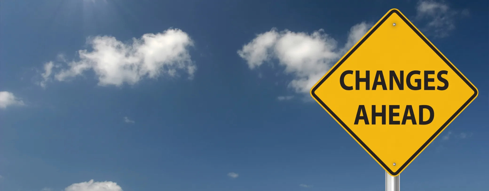 yellow sign with the text "changes ahead" reposted by Made for Freedom