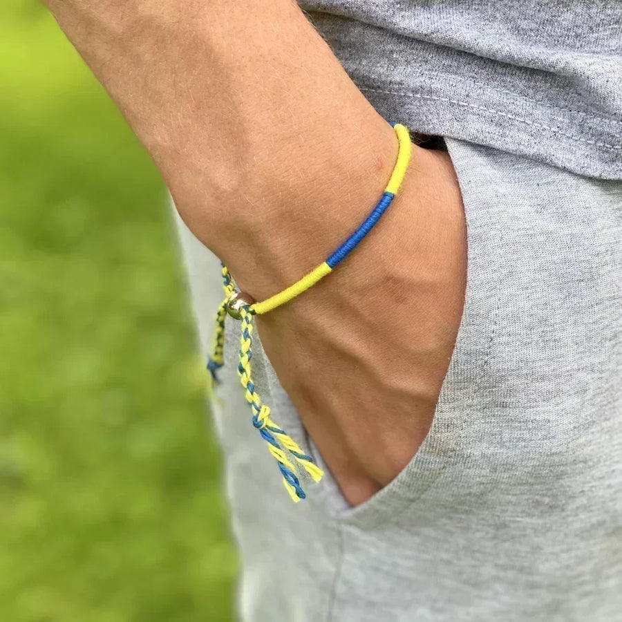 Made for Freedom woven bracelet collection displayed with artisan craftsmanship and ethical fashion branding.