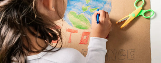 a child creating art that symbolizes change reposted by Made for Freedom