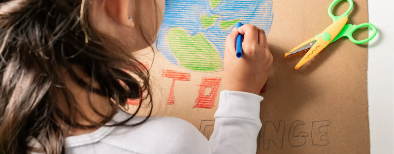a child creating art that symbolizes change reposted by Made for Freedom