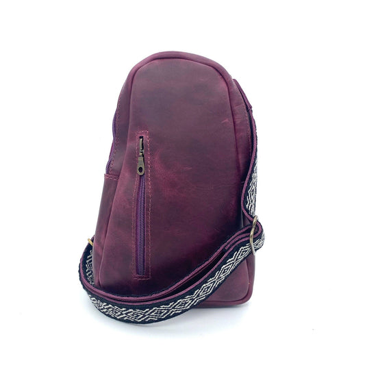 Sling Crossbody Backpack in Mulberry