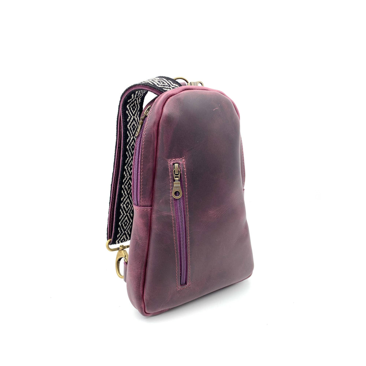Sling Crossbody Backpack in Mulberry