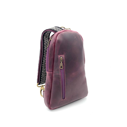 Sling Crossbody Backpack in Mulberry
