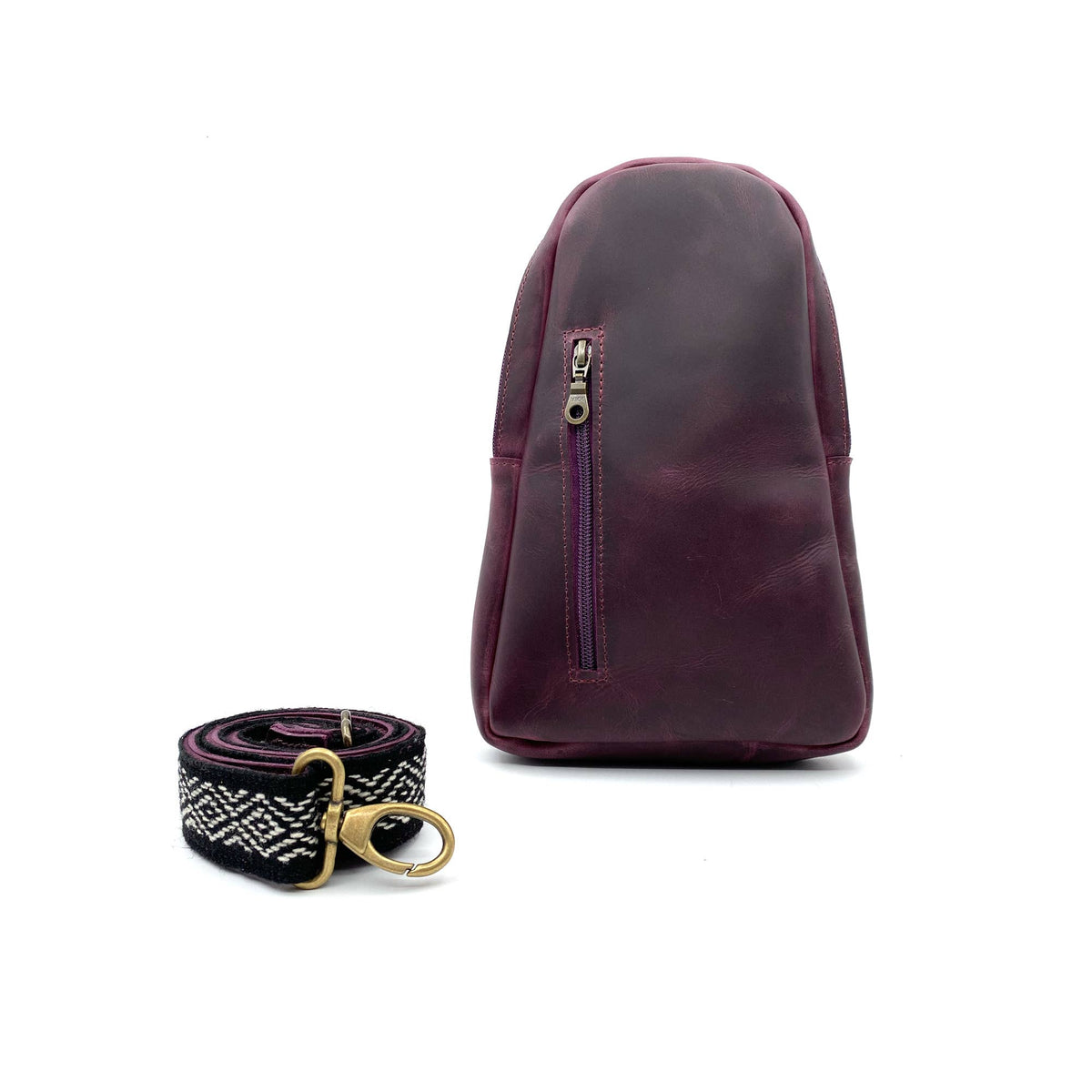 Sling Crossbody Backpack in Mulberry