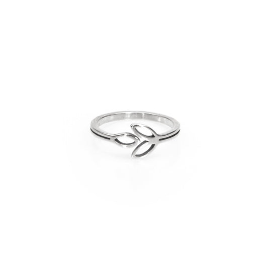 Sterling Silver Olive Branch Ring