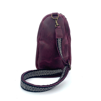 Sling Crossbody Backpack in Mulberry