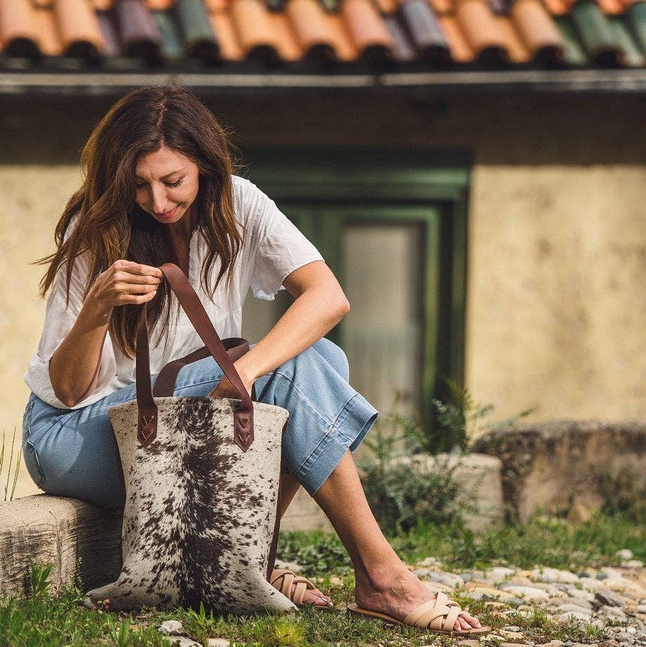 Cowhide Shoulder Tote