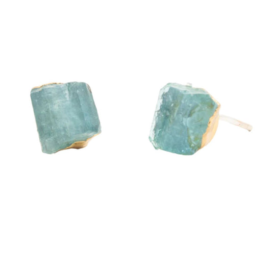 Audacious Aquamarine Studs