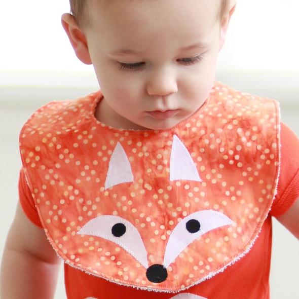 fox baby bib