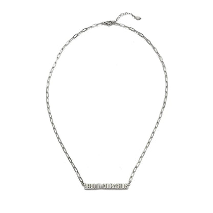 be bold and courageous necklace - stainless steel