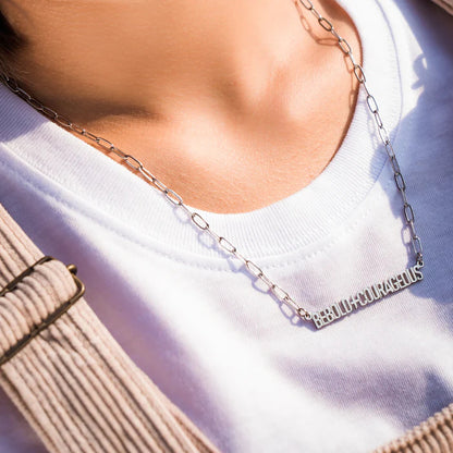 be bold and courageous necklace - stainless steel