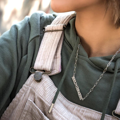 be bold and courageous necklace - stainless steel