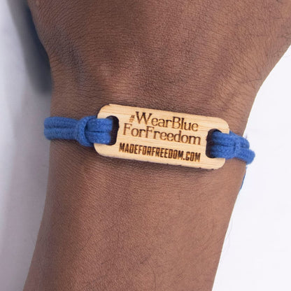 Bamboo Adjustable Bracelets - Blue