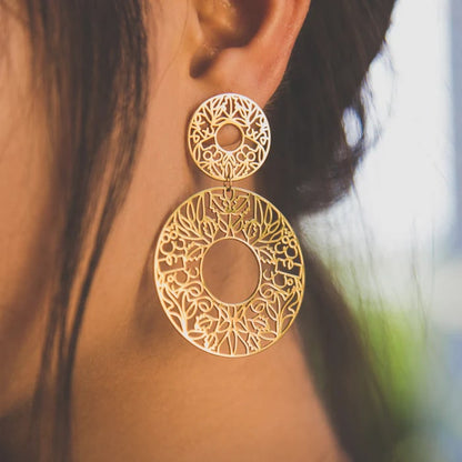 18K gold-plated brave drop earrings