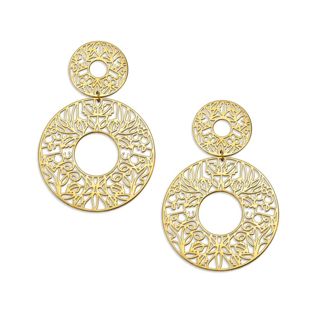 18K gold-plated brave drop earrings
