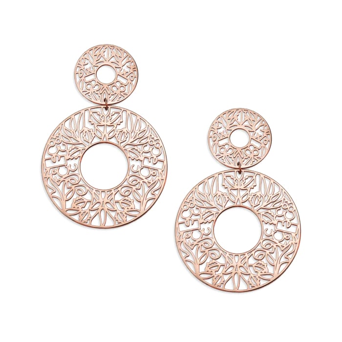 rose gold brave drop earrings