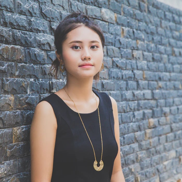 18K gold plated stainless steel necklace