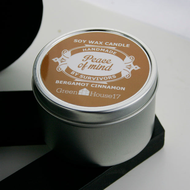 bergamot and cinnamon soy wax candle