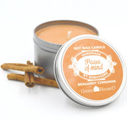 bergamot and cinnamon soy wax candle