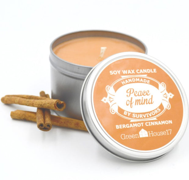 bergamot and cinnamon soy wax candle