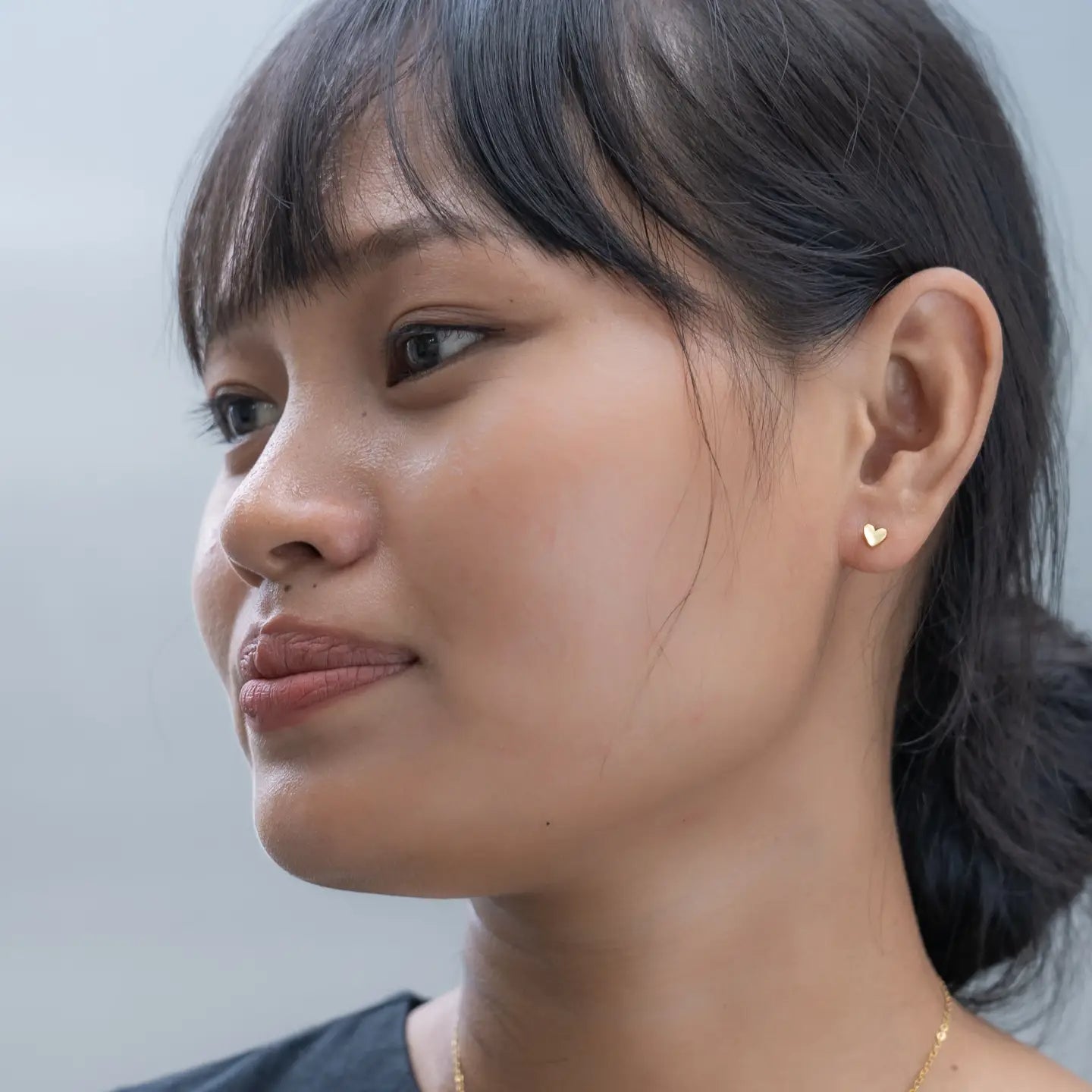 Committed Heart Stud Earrings