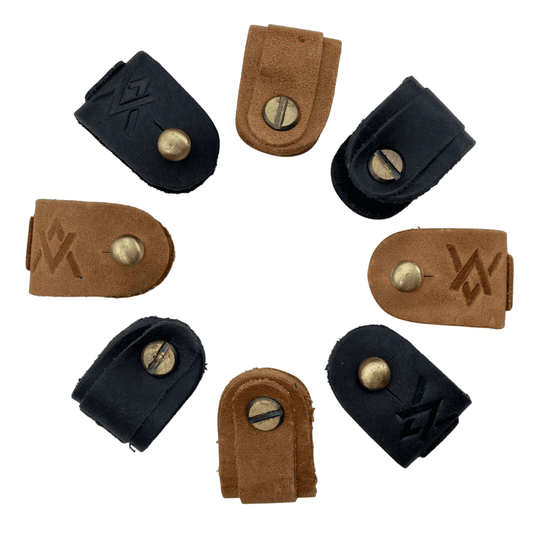 Leather Cord Wrap in camel and black