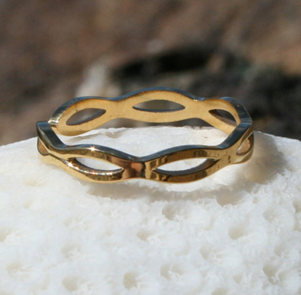 Dakota Gold Ring 18K gold plated lattice ring