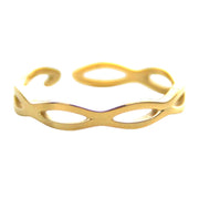 Dakota Gold Ring  18K gold plated lattice ring