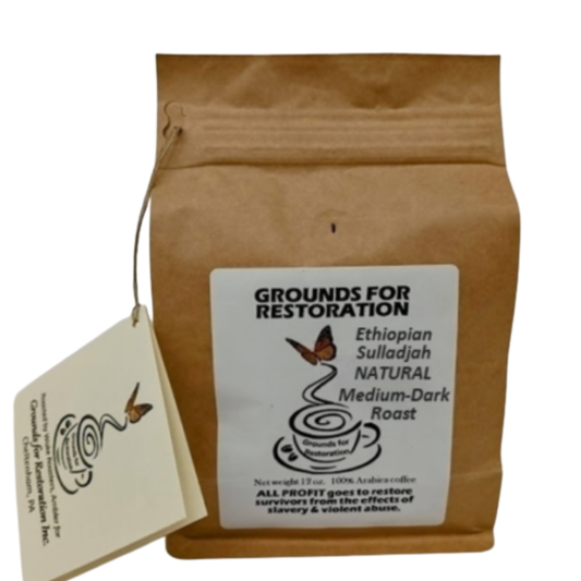 Ethiopian Sulladjah NATURAL Medium-Dark Roast Coffee Beans, 12oz