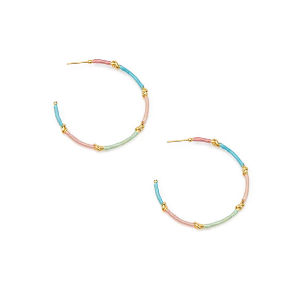 Freedom Knots Wrapped Hoop Earrings – 18K Gold-Plated