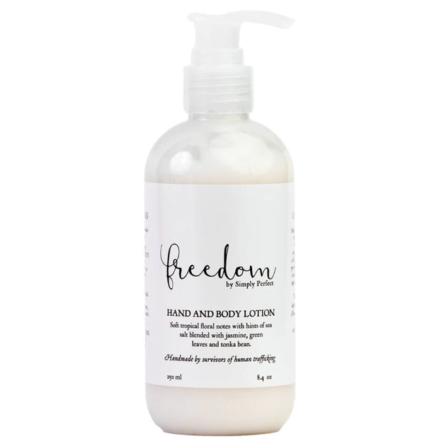 Freedom Lotion with jasmine and tonka bean scent