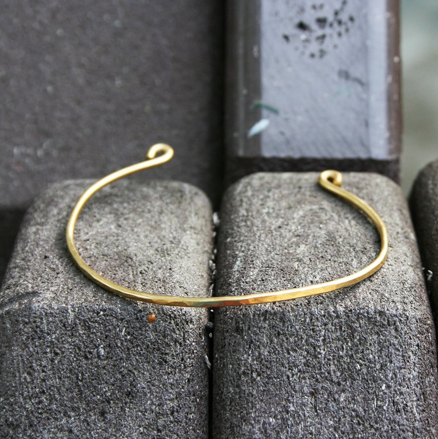 Hammered Brass Bangle
