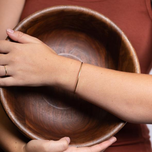 Hammered Brass Bangle
