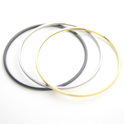 Hannah Tri Tone Bracelet 18k gold plated steel and black plated bracelets