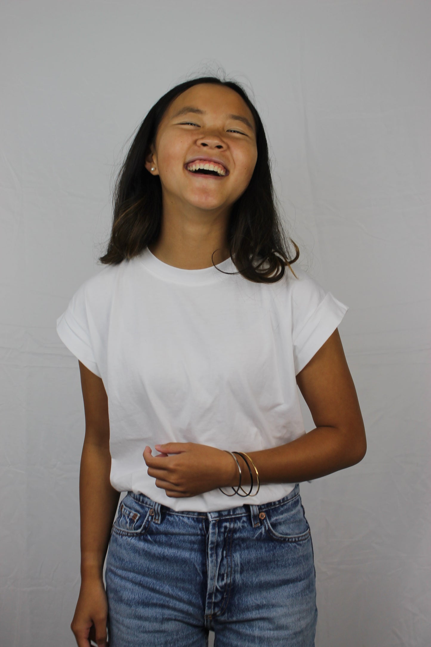 Hannah Tri Tone Bracelet 18k gold plated steel and black plated bracelets