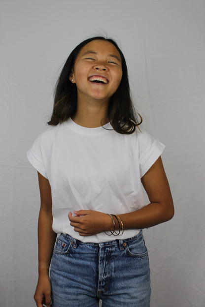 Hannah Tri Tone Bracelet 18k gold plated steel and black plated bracelets