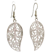 Healing Leaf Earrings Silver