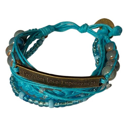Kyal Beaded Bracelet Aqua