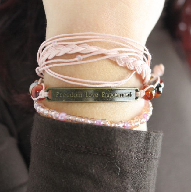 Kyal Beaded Bracelet Pink