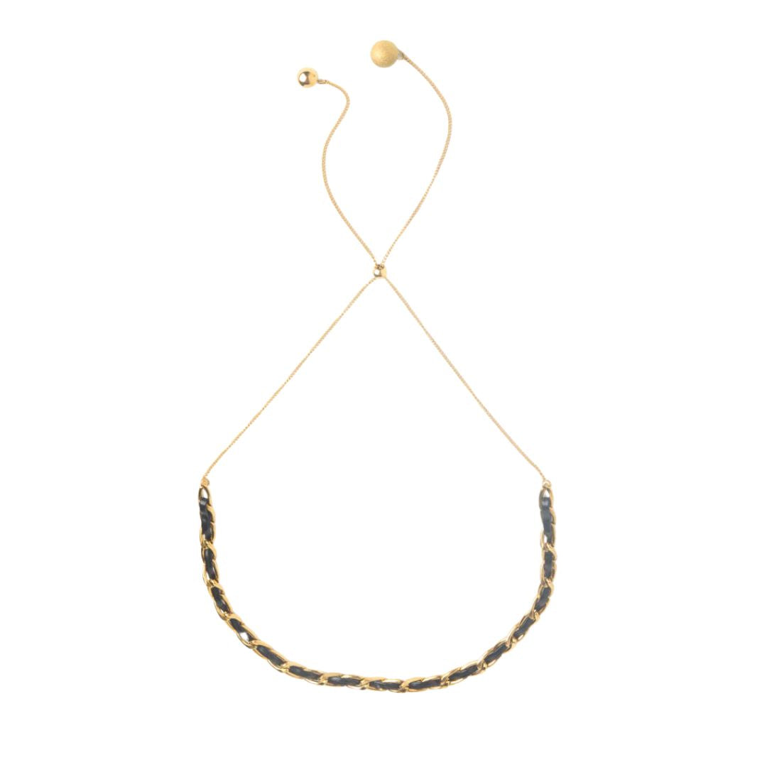 Leather and Links Necklace