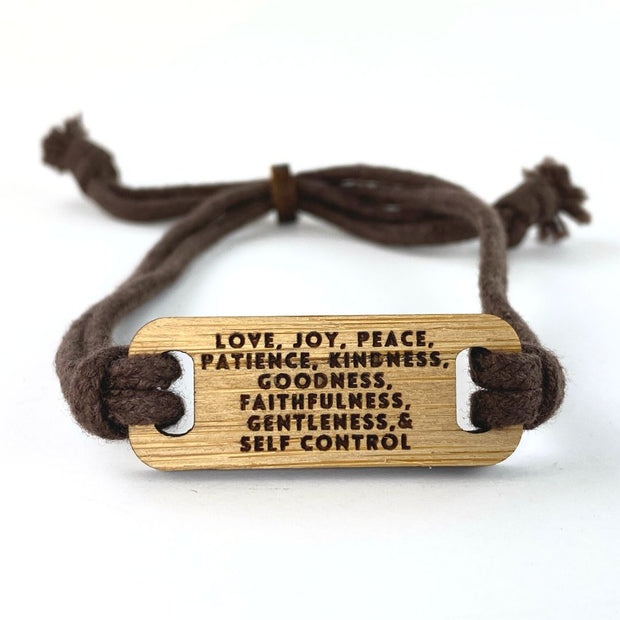 Bamboo Adjustable Bracelets - love joy peace 