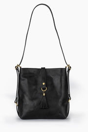 Mini Leather Slingback Bag - black