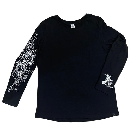 Organic Cotton Freedom Scroll Inverse Ladies Tee