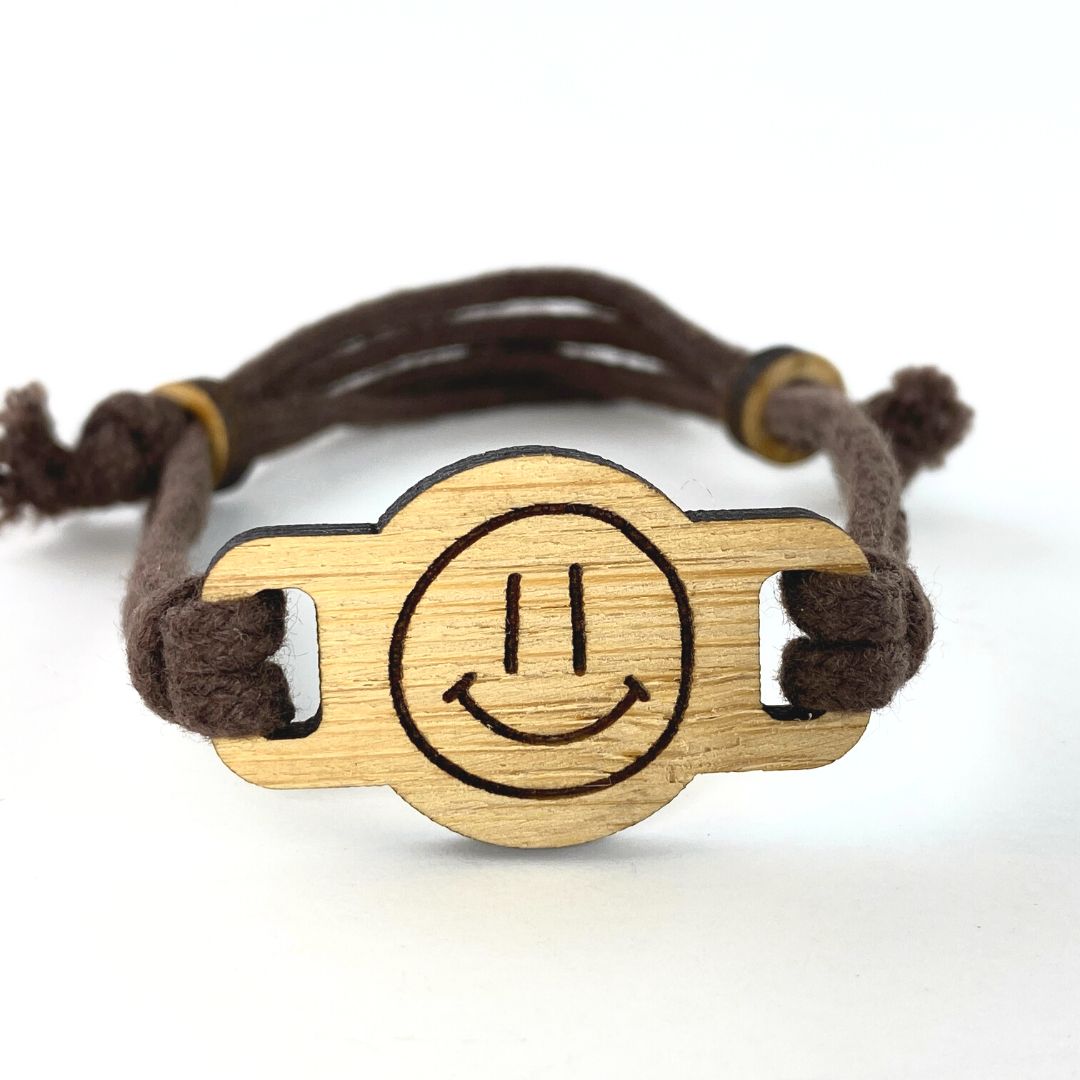 Bamboo Adjustable Bracelets - smile 