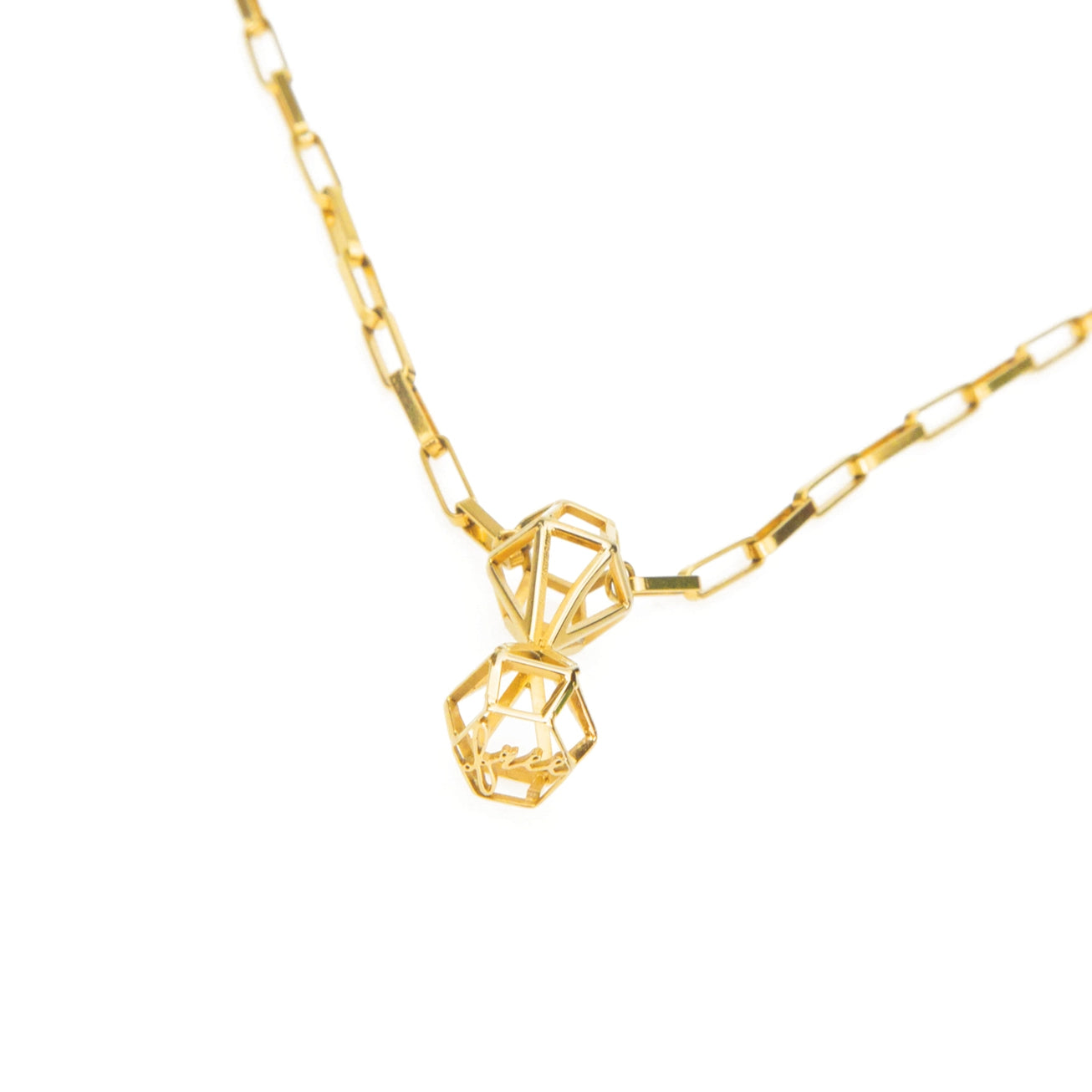 Time for Freedom Gold Hourglass Pendant Necklace
