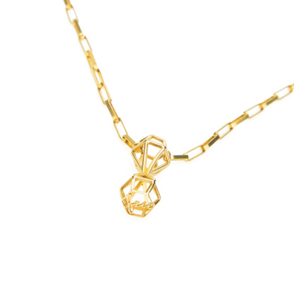 Time for Freedom Gold Hourglass Pendant Necklace
