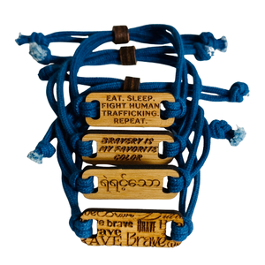 Bamboo Adjustable Bracelets - Blue