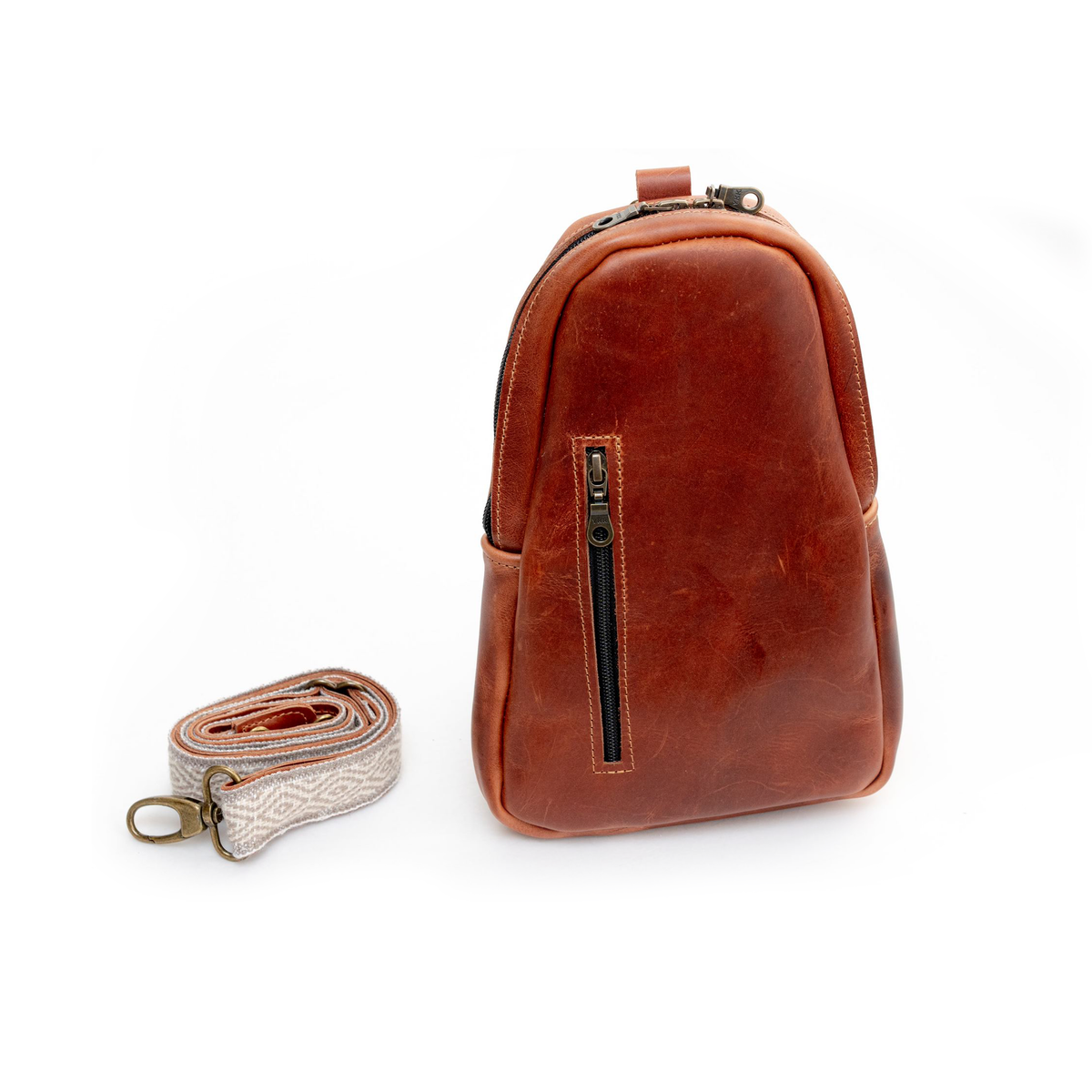 Crossbody Sling Backpack in Cinnamon